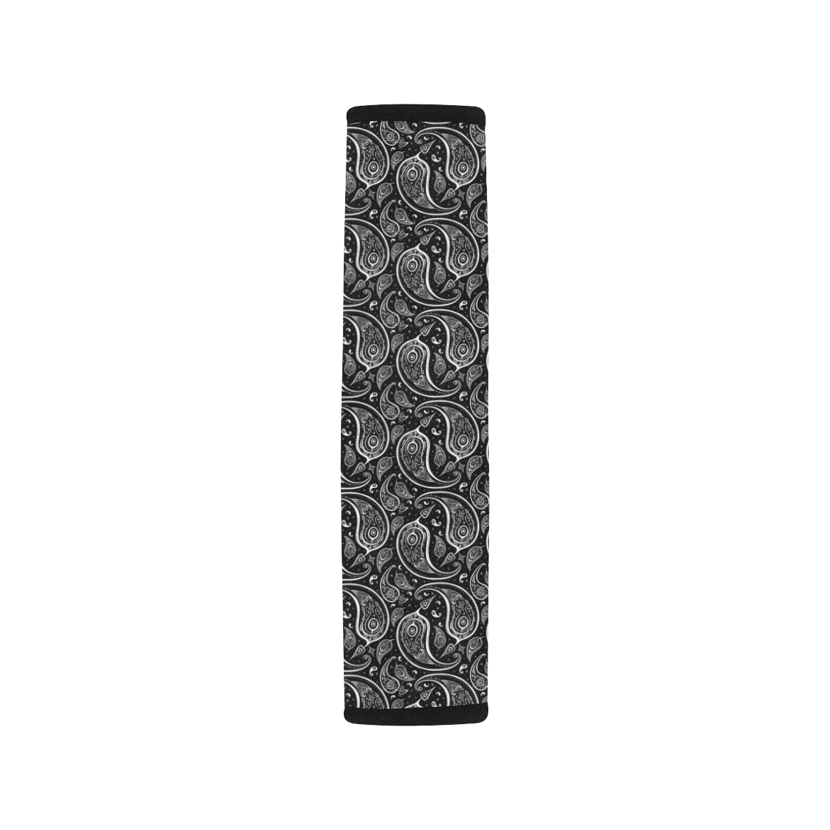 Paisley Black Design Print Car Seat Belt Cover