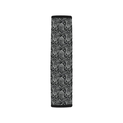 Paisley Black Design Print Car Seat Belt Cover
