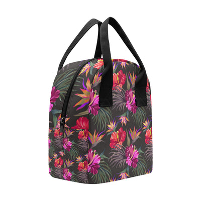 Hibiscus Pattern Print Design HB014 Insulated Lunch Bag