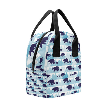 Bear Pattern Print Design BE01 Insulated Lunch Bag