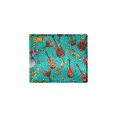 Drum Set Pattern Print Design 01 Men's ID Card Wallet