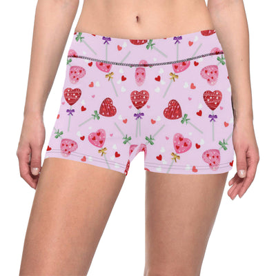 Lollipop Pattern Print Design LL07 Yoga Shorts