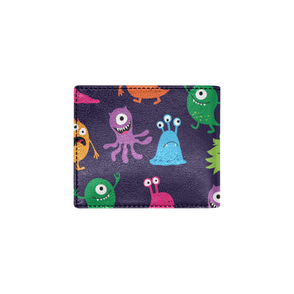 Monster Cartoon Pattern Print Design 02 Men's ID Card Wallet
