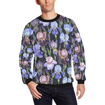 Iris Pattern Print Design IR04 Men Long Sleeve Sweatshirt