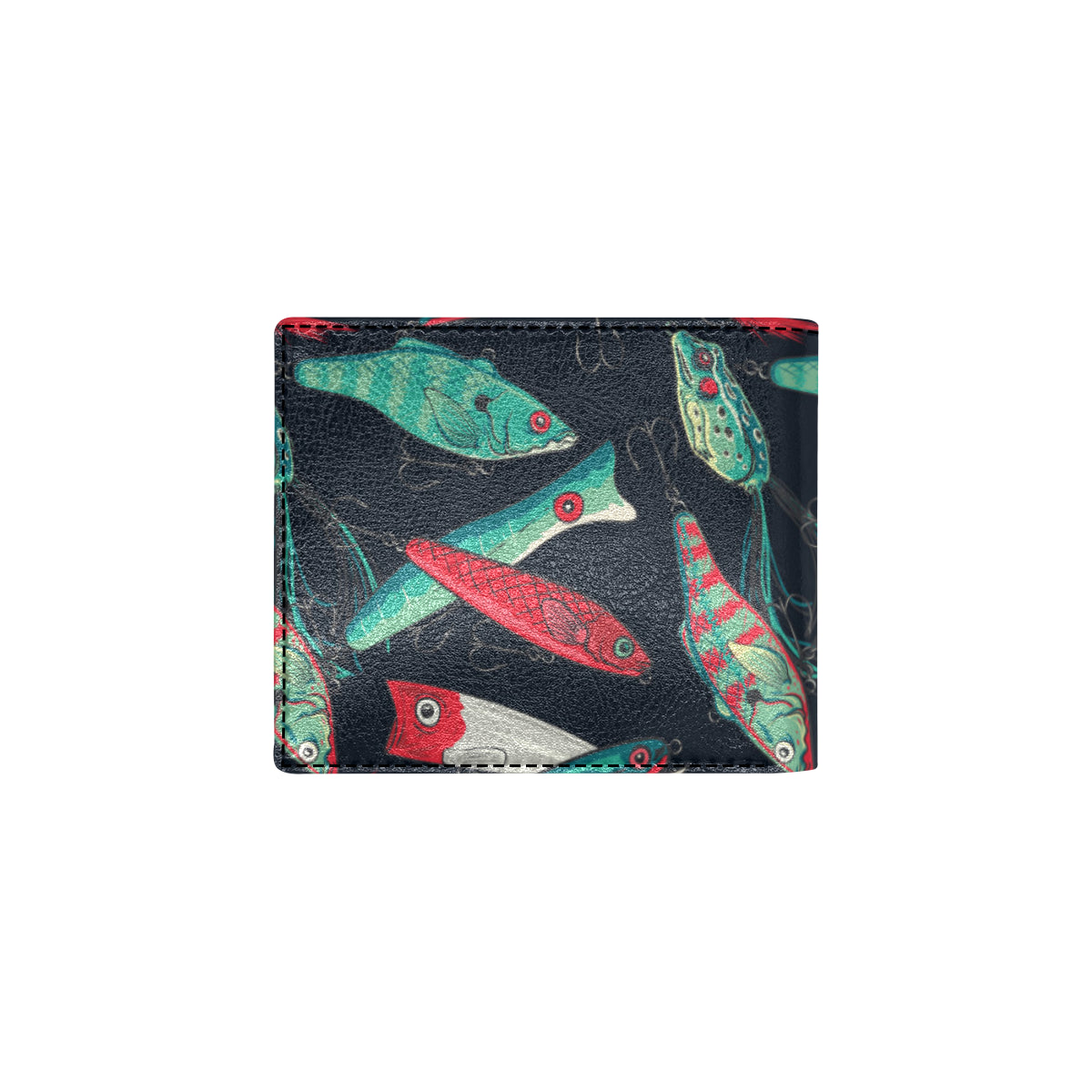 Fishing Bait Pattern Men's ID Card Wallet