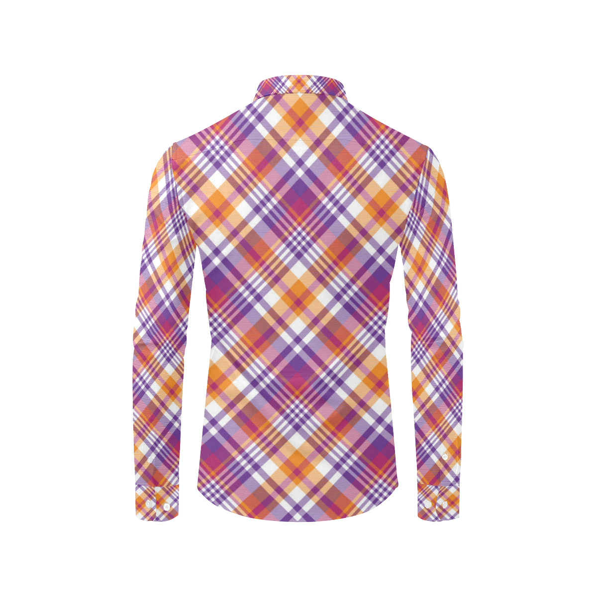 Madras Pattern Print Design 02 Men's Long Sleeve Shirt