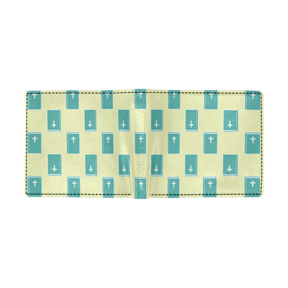 Bible Pattern Print Design 04 Men's ID Card Wallet