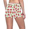 Strawberry Pattern Print Design SB07 Yoga Shorts