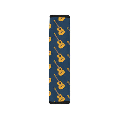 Acoustic Guitar Pattern Print Design 04 Car Seat Belt Cover