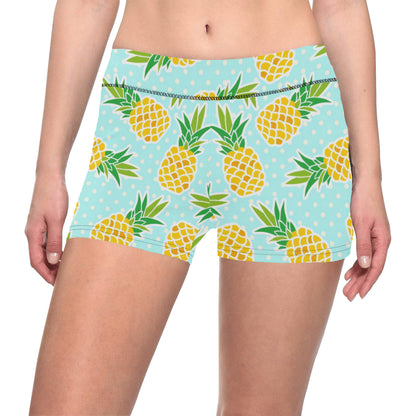 Pineapple Pattern Print Design PP01 Yoga Shorts