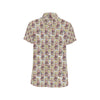 Buddha Pattern Print Design 07 Men's Short Sleeve Button Up Shirt