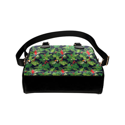 Rainforest Parrot Pattern Print Design A03 Shoulder Handbag