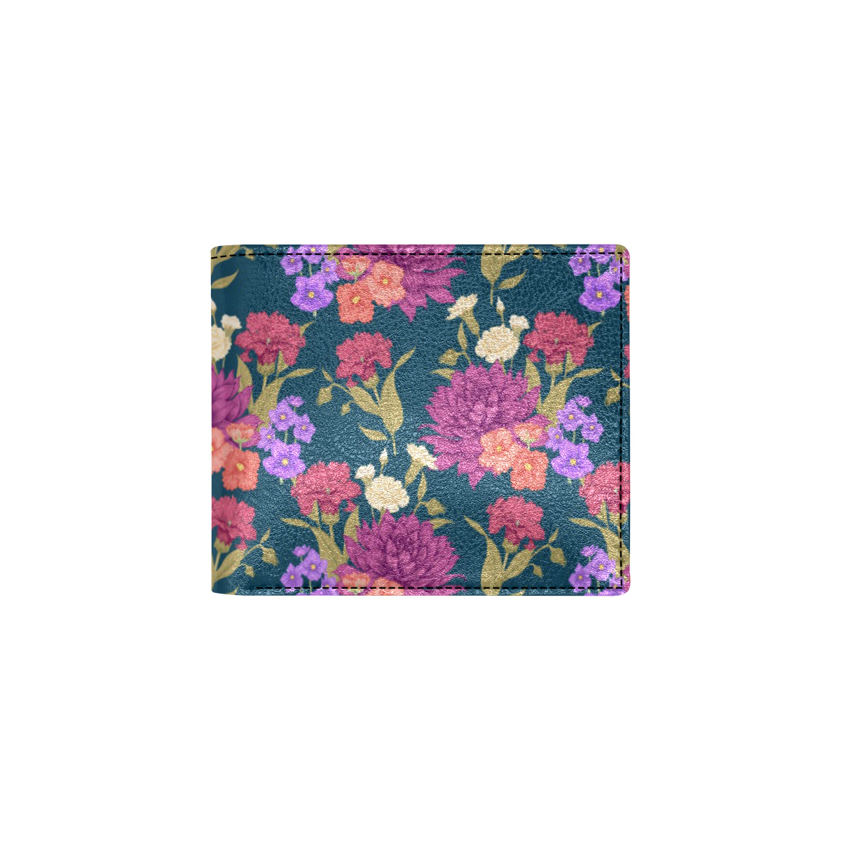 Dahlia Pattern Print Design DH01 Men's ID Card Wallet