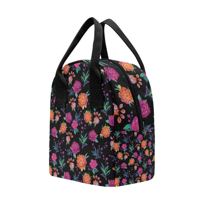 Marigold Pattern Print Design MR02 Insulated Lunch Bag