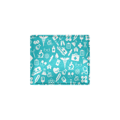 Medical Pattern Print Design 04 Men's ID Card Wallet