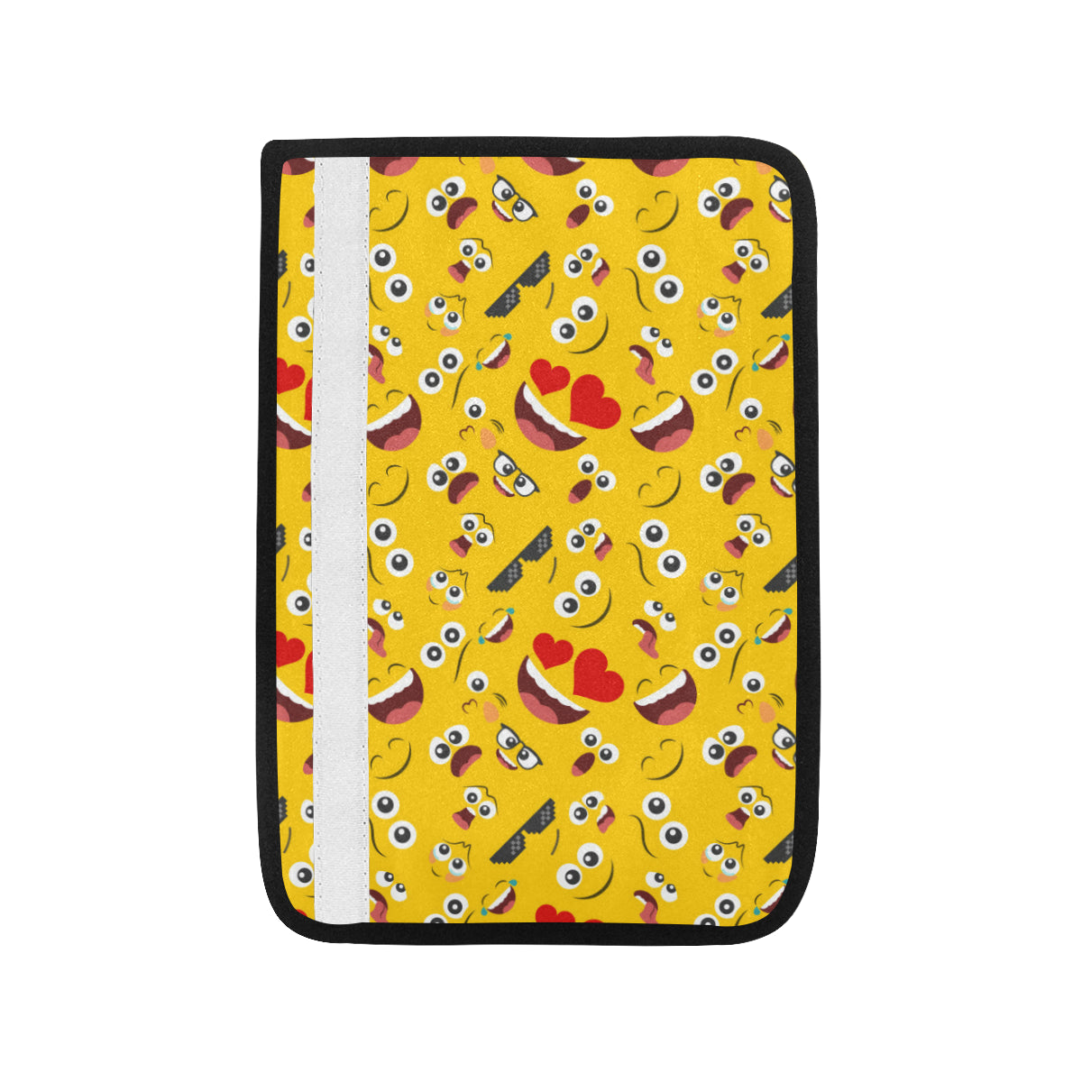 Emoji Face Print Pattern Car Seat Belt Cover