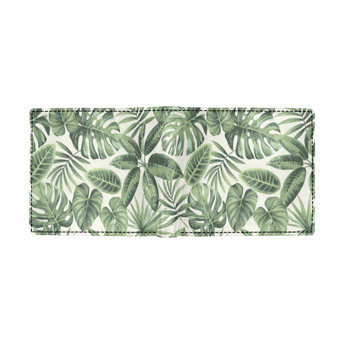 Palm Leaves Pattern Print Design PL014 Men's ID Card Wallet