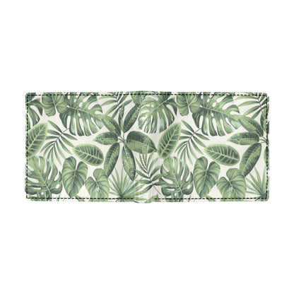 Palm Leaves Pattern Print Design PL014 Men's ID Card Wallet