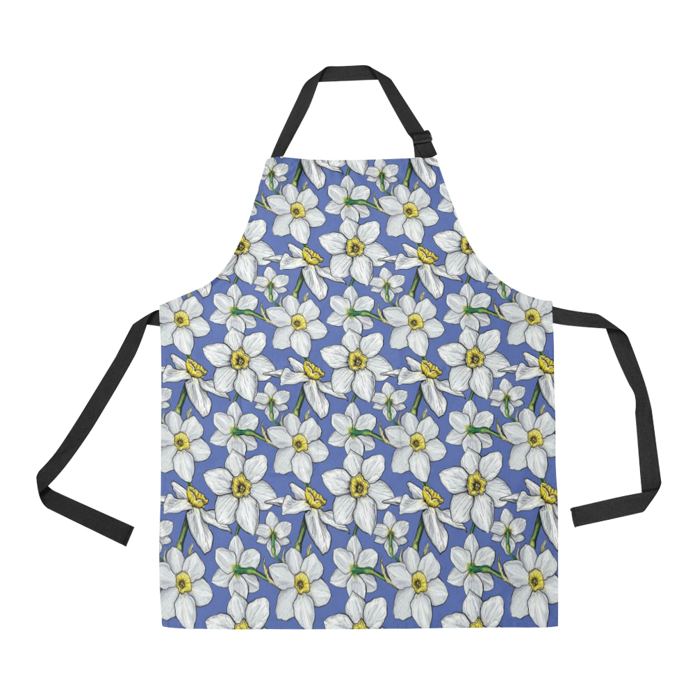 Daffodils Pattern Print Design DF08 Apron with Pocket