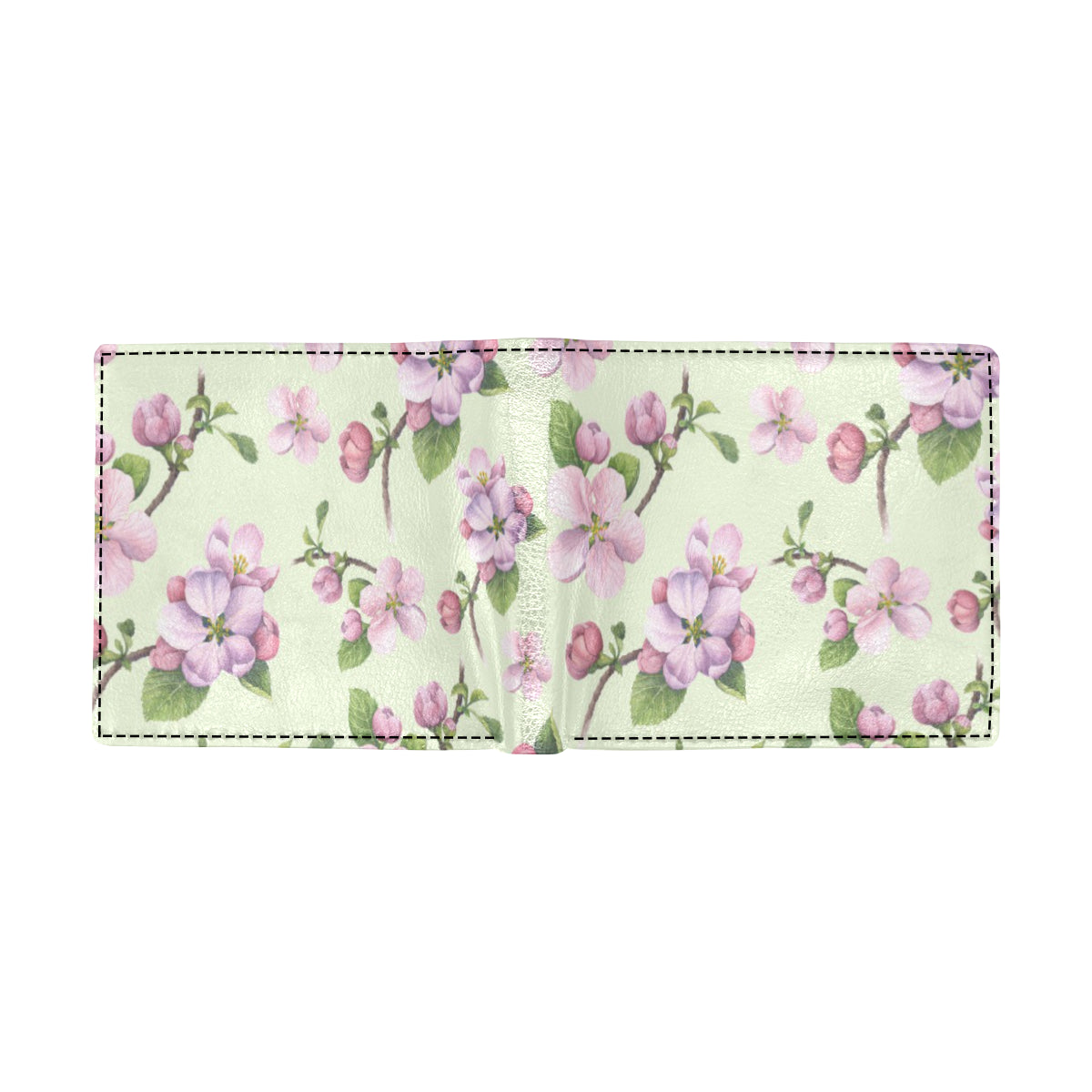 Apple blossom Pattern Print Design AB05 Men's ID Card Wallet