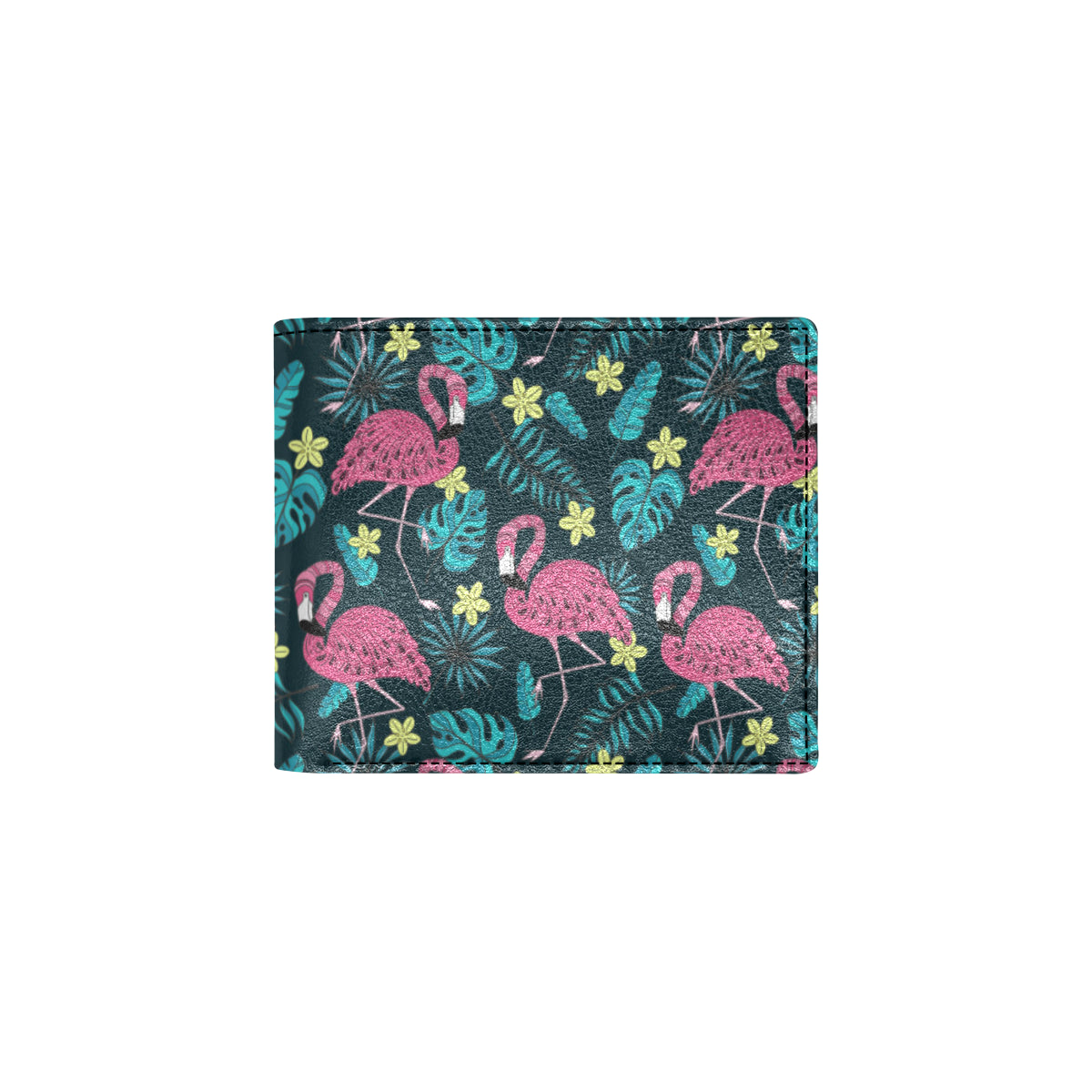 Flamingo Print Pattern Men's ID Card Wallet