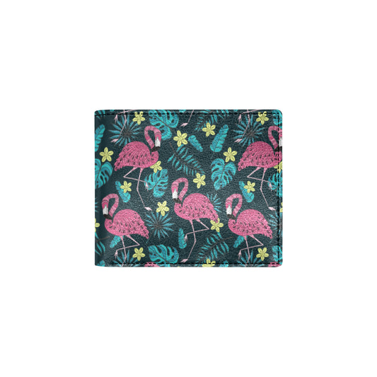 Flamingo Print Pattern Men's ID Card Wallet