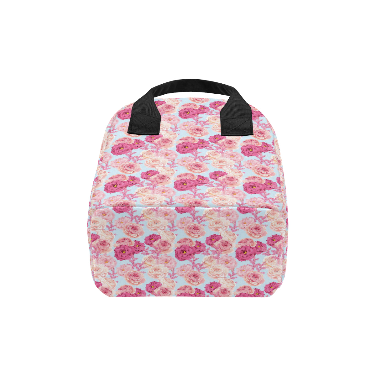 Lisianthus Pattern Print Design LT05 Insulated Lunch Bag