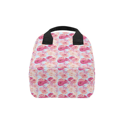 Lisianthus Pattern Print Design LT05 Insulated Lunch Bag
