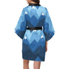 Mountain Pattern Print Design 04 Women's Short Kimono