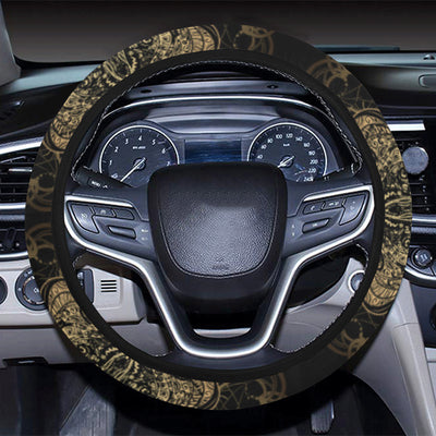 Gold Butterfly Ornamental Steering Wheel Cover with Elastic Edge