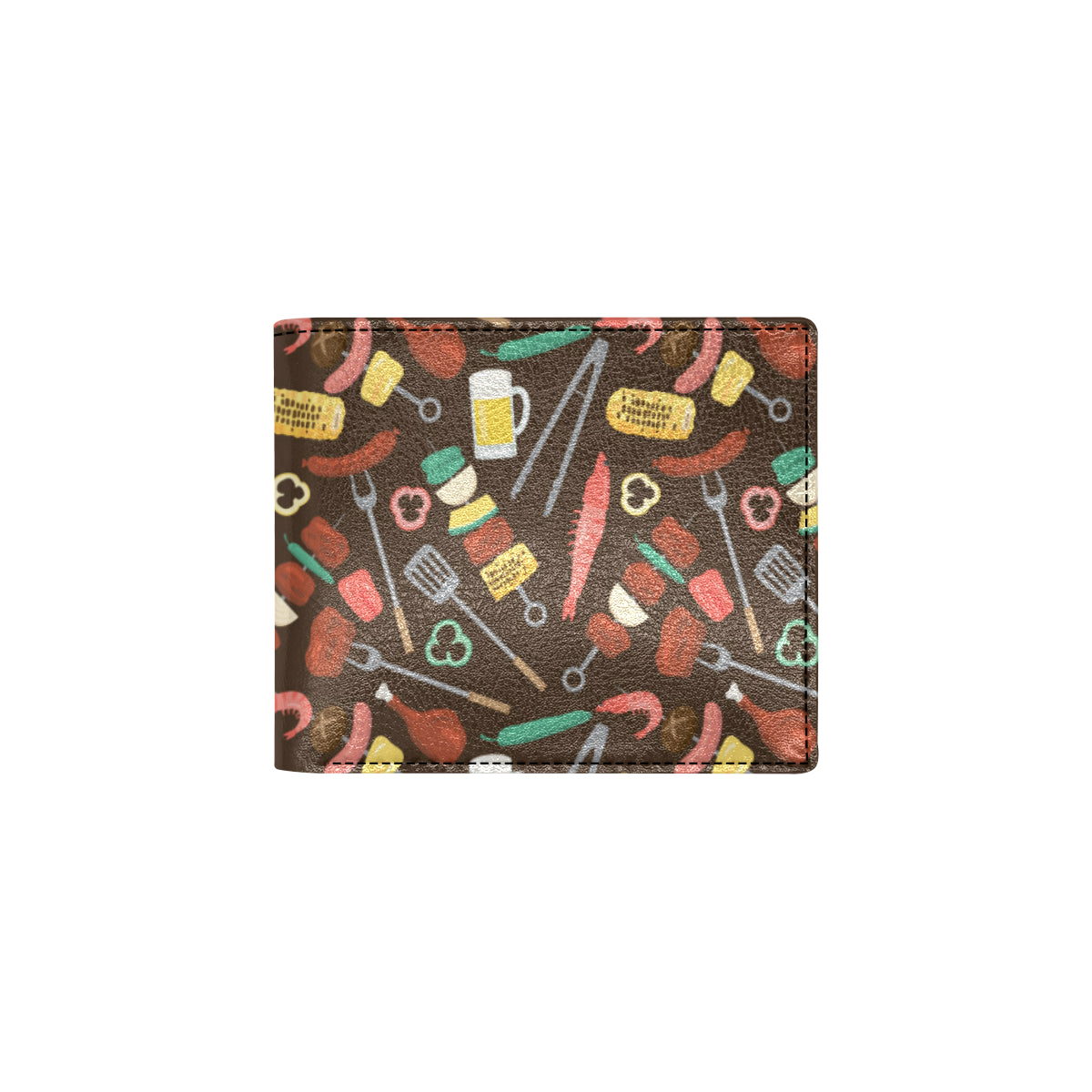 Barbecue Pattern Print Design 05 Men's ID Card Wallet