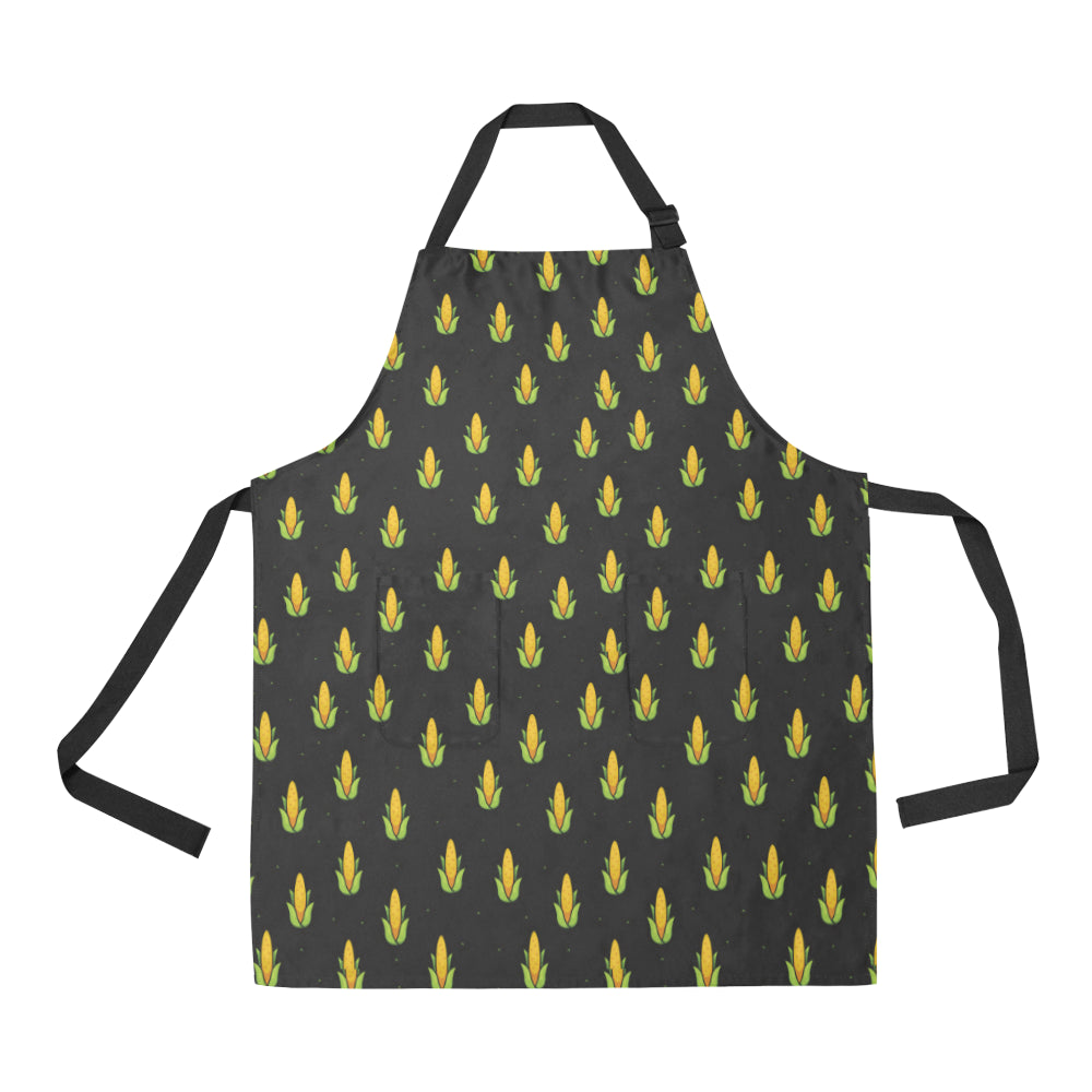 Corn Pattern Print Design 04 Apron with Pocket