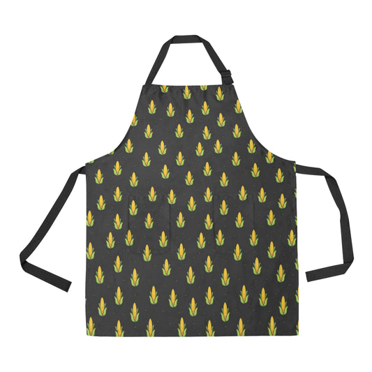 Corn Pattern Print Design 04 Apron with Pocket