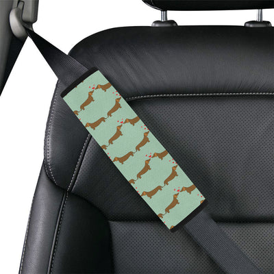 Dachshund Pattern Print Design 02 Car Seat Belt Cover