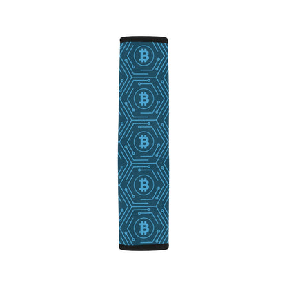 Cryptocurrency Pattern Print Design 04 Car Seat Belt Cover