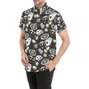 Casino Pattern Print Design 05 Men's Short Sleeve Button Up Shirt