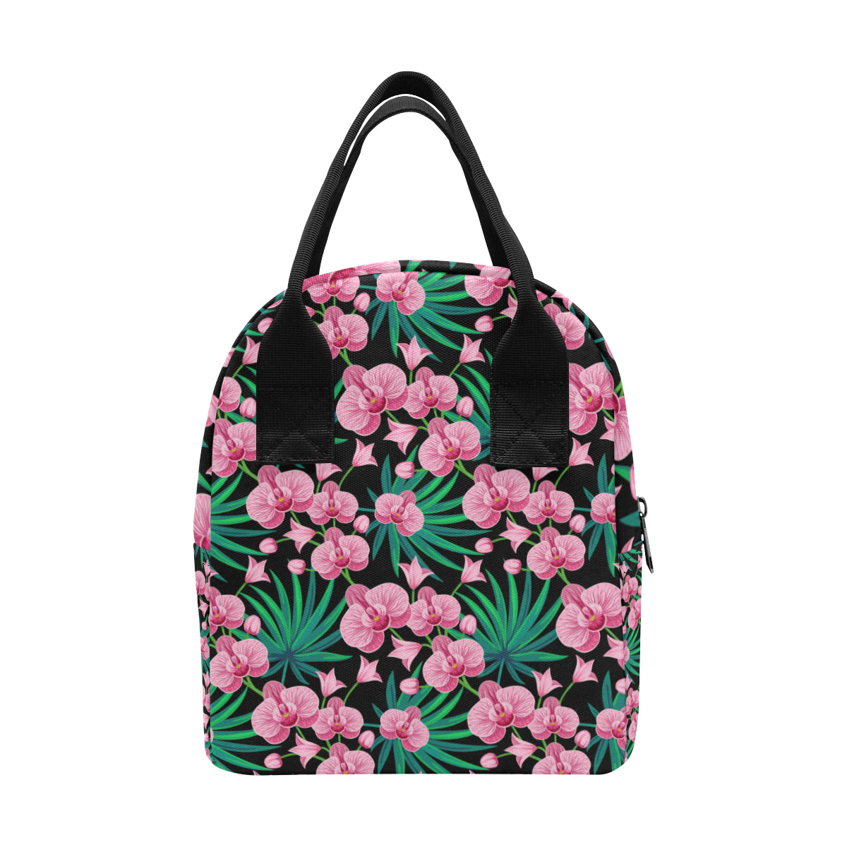 Orchid Pink Pattern Print Design OR06 Insulated Lunch Bag
