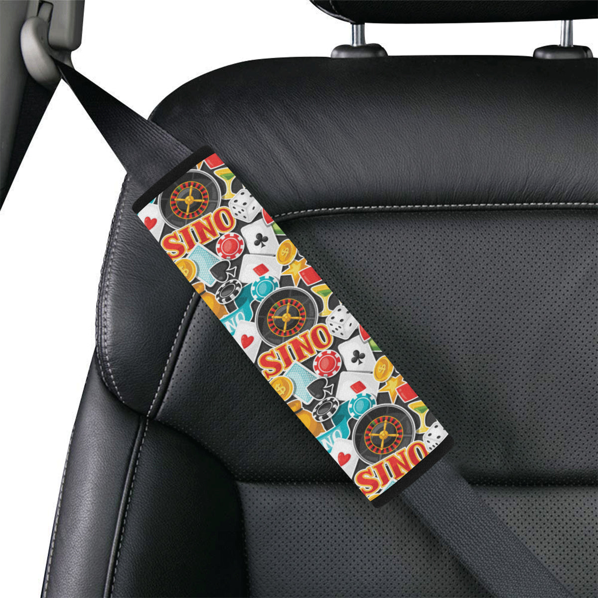 Casino Pattern Print Design 03 Car Seat Belt Cover