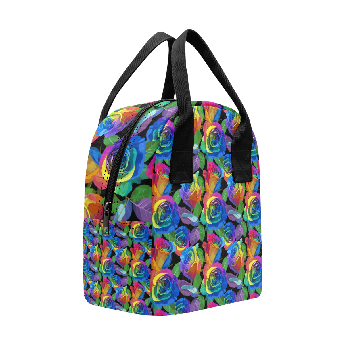 Rose Pattern Print Design RO02 Insulated Lunch Bag