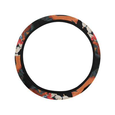 Chicken Print Pattern Steering Wheel Cover with Elastic Edge