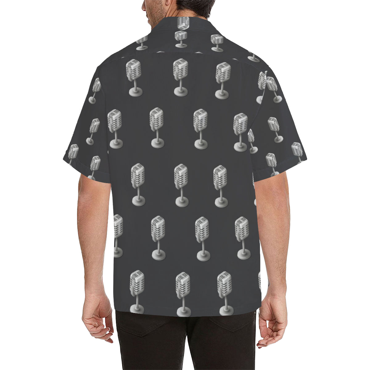 Microphone Vintage Pattern Print Design 01 Men's Hawaiian Shirt