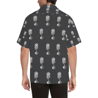 Microphone Vintage Pattern Print Design 01 Men's Hawaiian Shirt