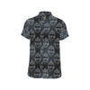 Christian Heart Tattoo Style Men's Short Sleeve Button Up Shirt