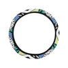 90s Pattern Print Design 3 Steering Wheel Cover with Elastic Edge