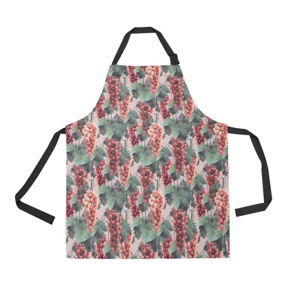 Grape Pattern Print Design GP01 Apron with Pocket