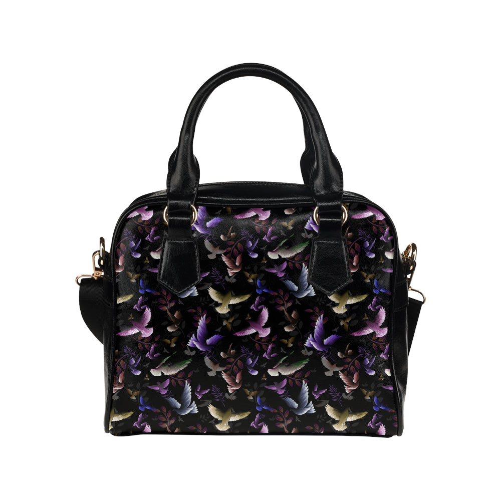 Pigeon Pattern Print Design 01 Shoulder Handbag