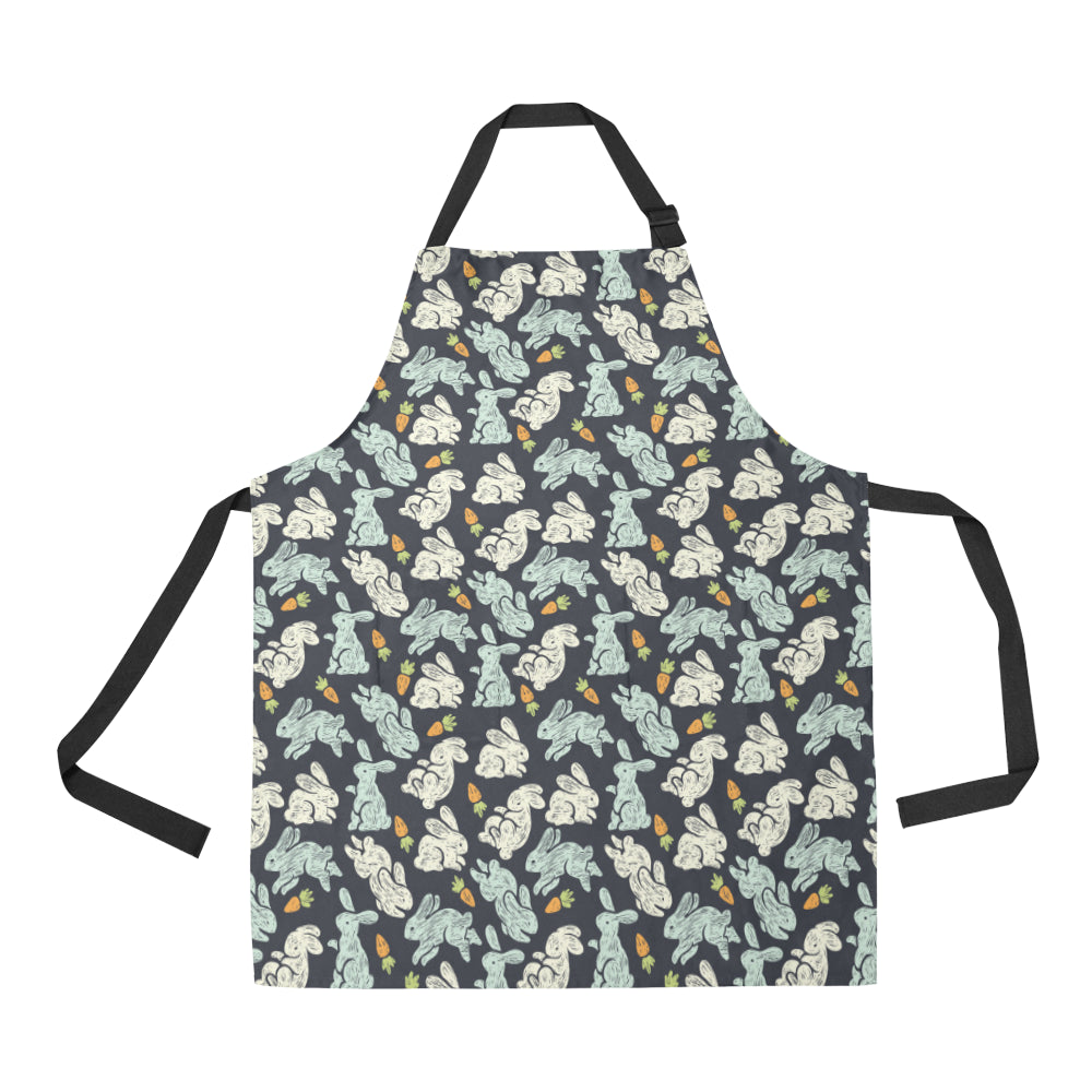 Bunny Pattern Print Design 04 Apron with Pocket