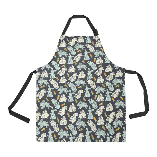 Bunny Pattern Print Design 04 Apron with Pocket