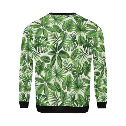 Tropical Flower Pattern Print Design TF013 Men Long Sleeve Sweatshirt