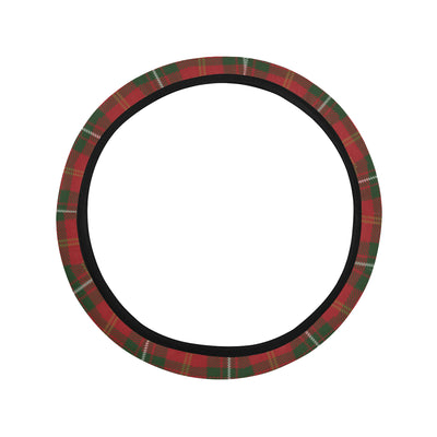 Holiday Tartan Plaid Pattern Steering Wheel Cover with Elastic Edge